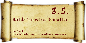 Balázsovics Sarolta névjegykártya